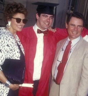 Damon Welch with his parents.